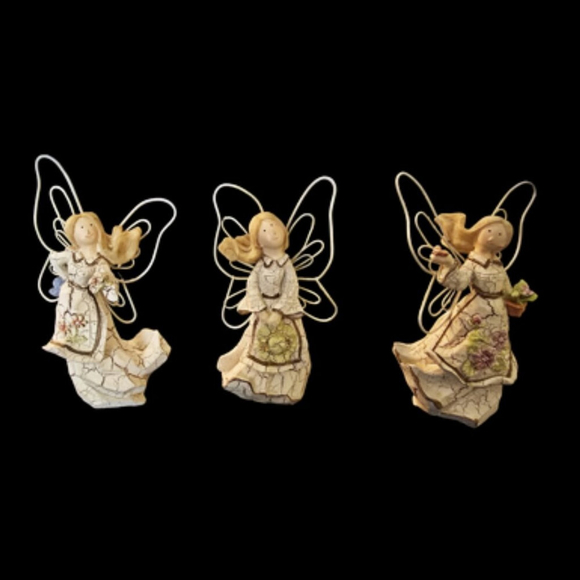 3 Piece Angel Figurines, Excellent Condition - Picture 4 of 7